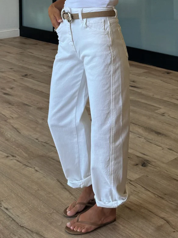 Newberry Barrel Jeans | White | RESTOCK - Image 9