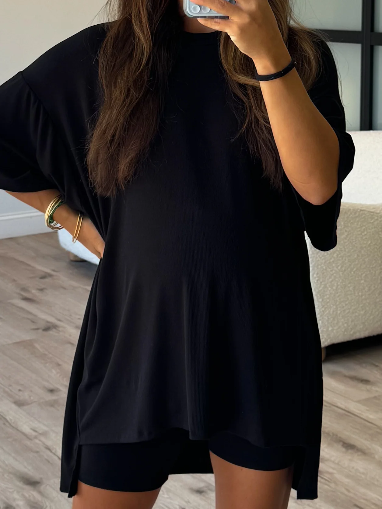 Novi Ribbed Tee + Shorts Set | Black | +Plus Available | RESTOCK - Image 12