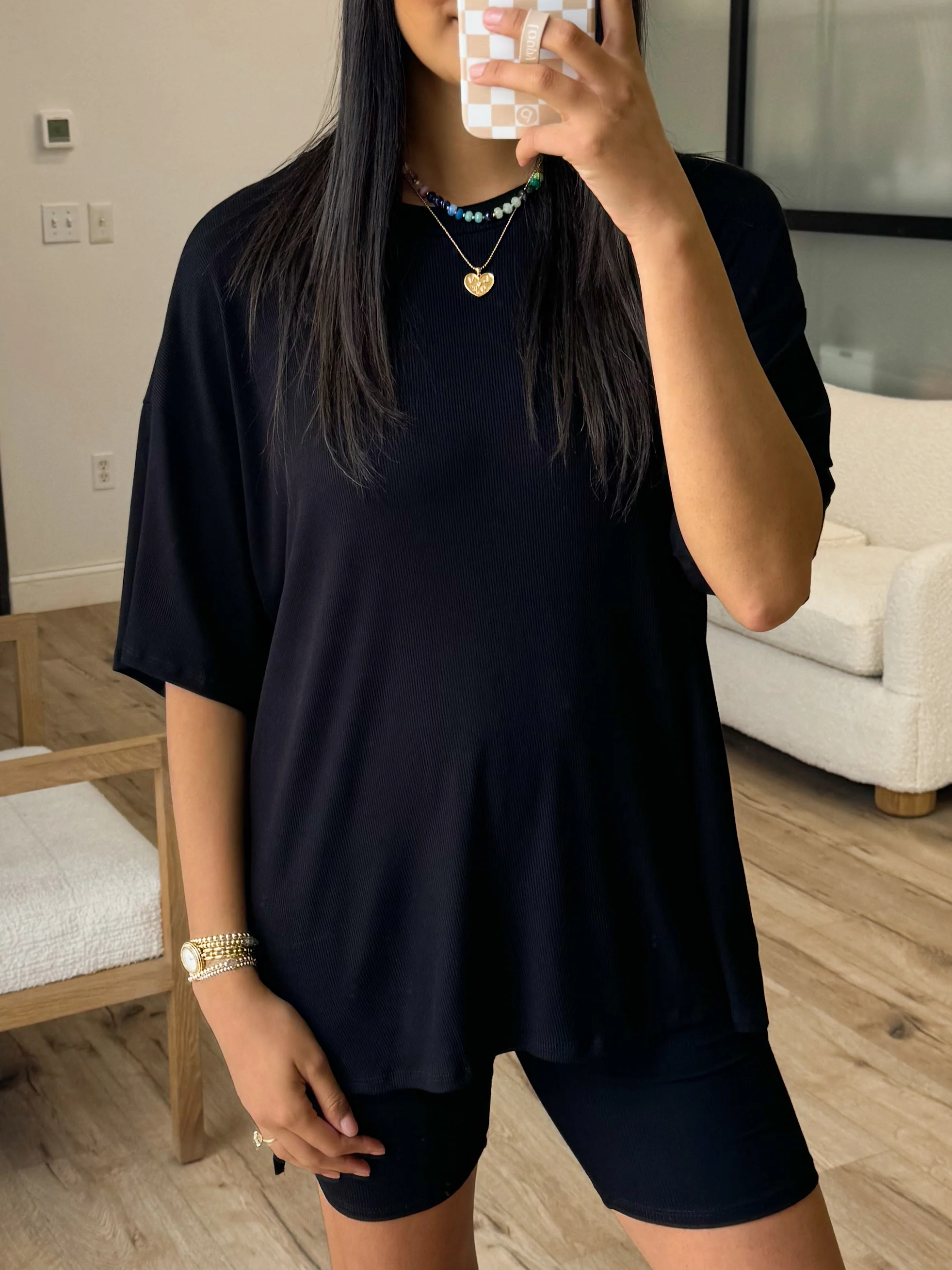 Novi Ribbed Tee + Shorts Set | Black | +Plus Available | RESTOCK - Image 13