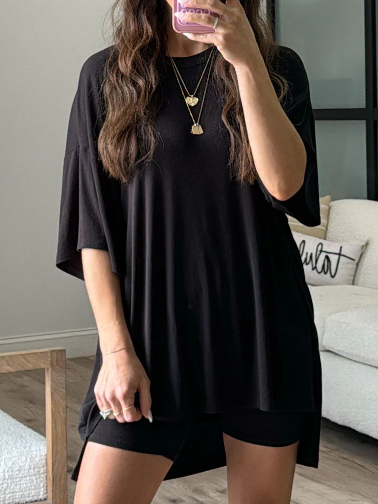 Novi Ribbed Tee + Shorts Set | Black | +Plus Available | RESTOCK - Image 19