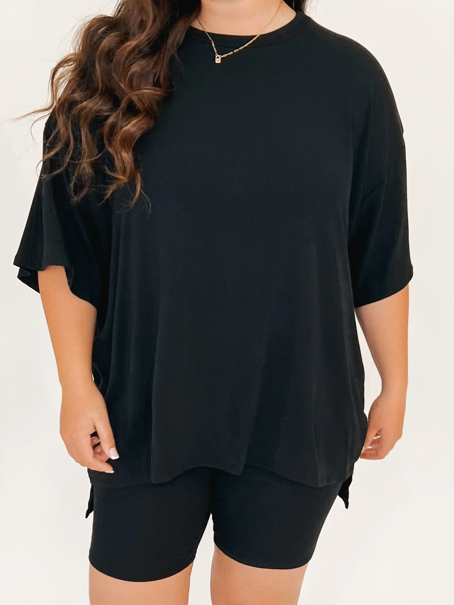 Novi Ribbed Tee + Shorts Set | Black | +Plus Available | RESTOCK - Image 21