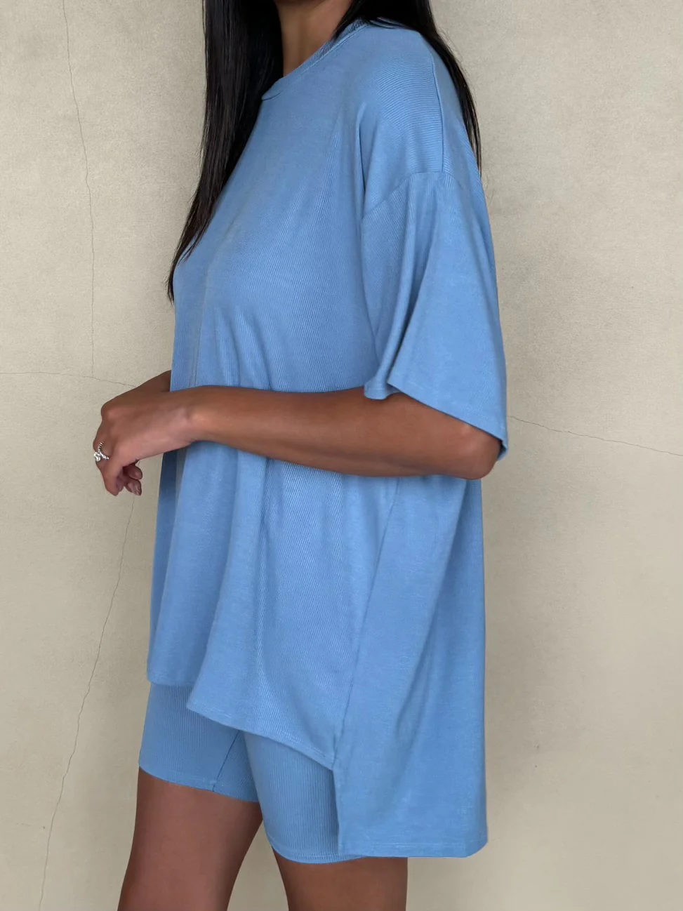 Novi Ribbed Tee + Shorts Set | Denim | +Plus Available | RESTOCK - Image 15