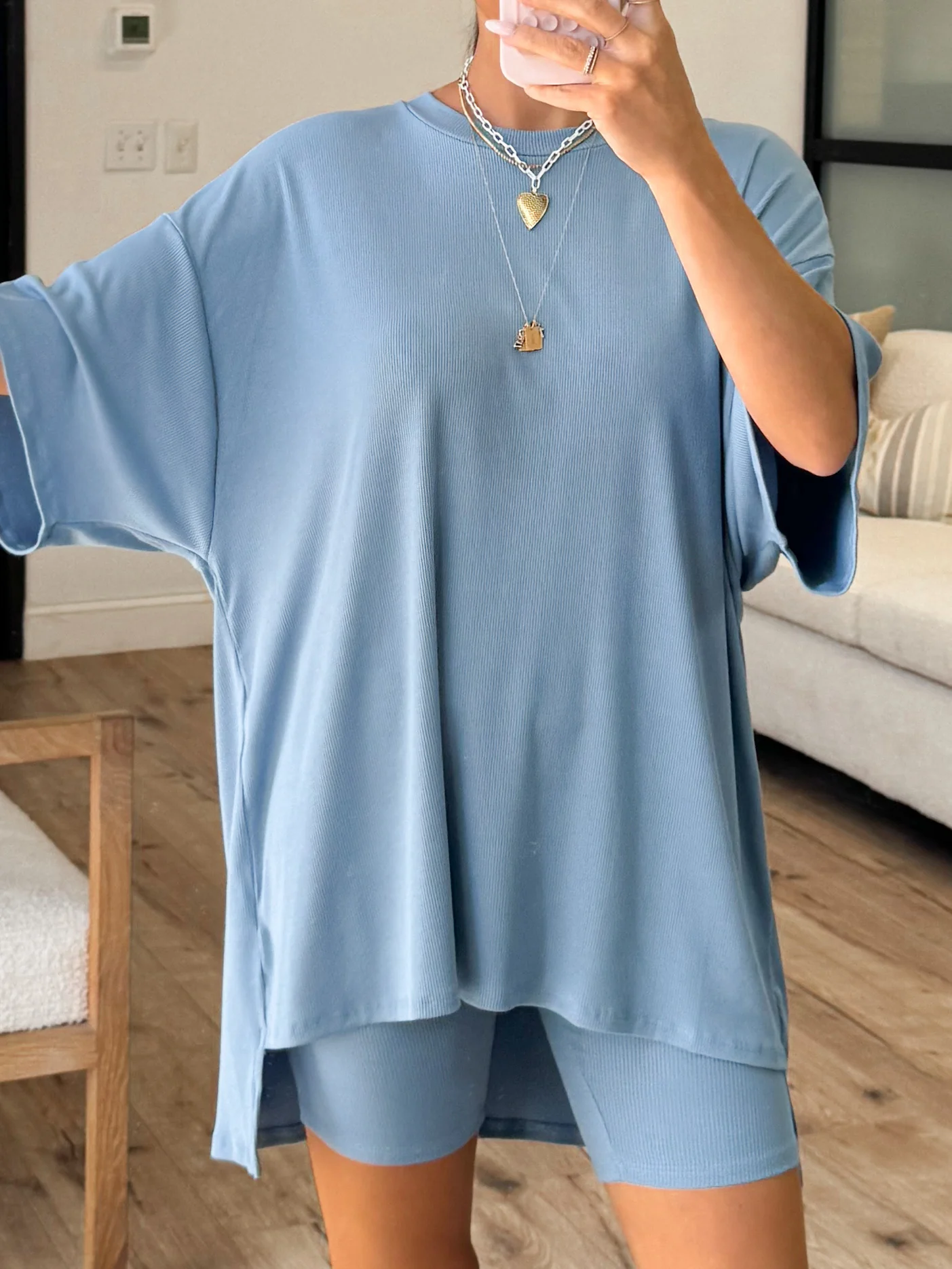Novi Ribbed Tee + Shorts Set | Denim | +Plus Available | RESTOCK - Image 20
