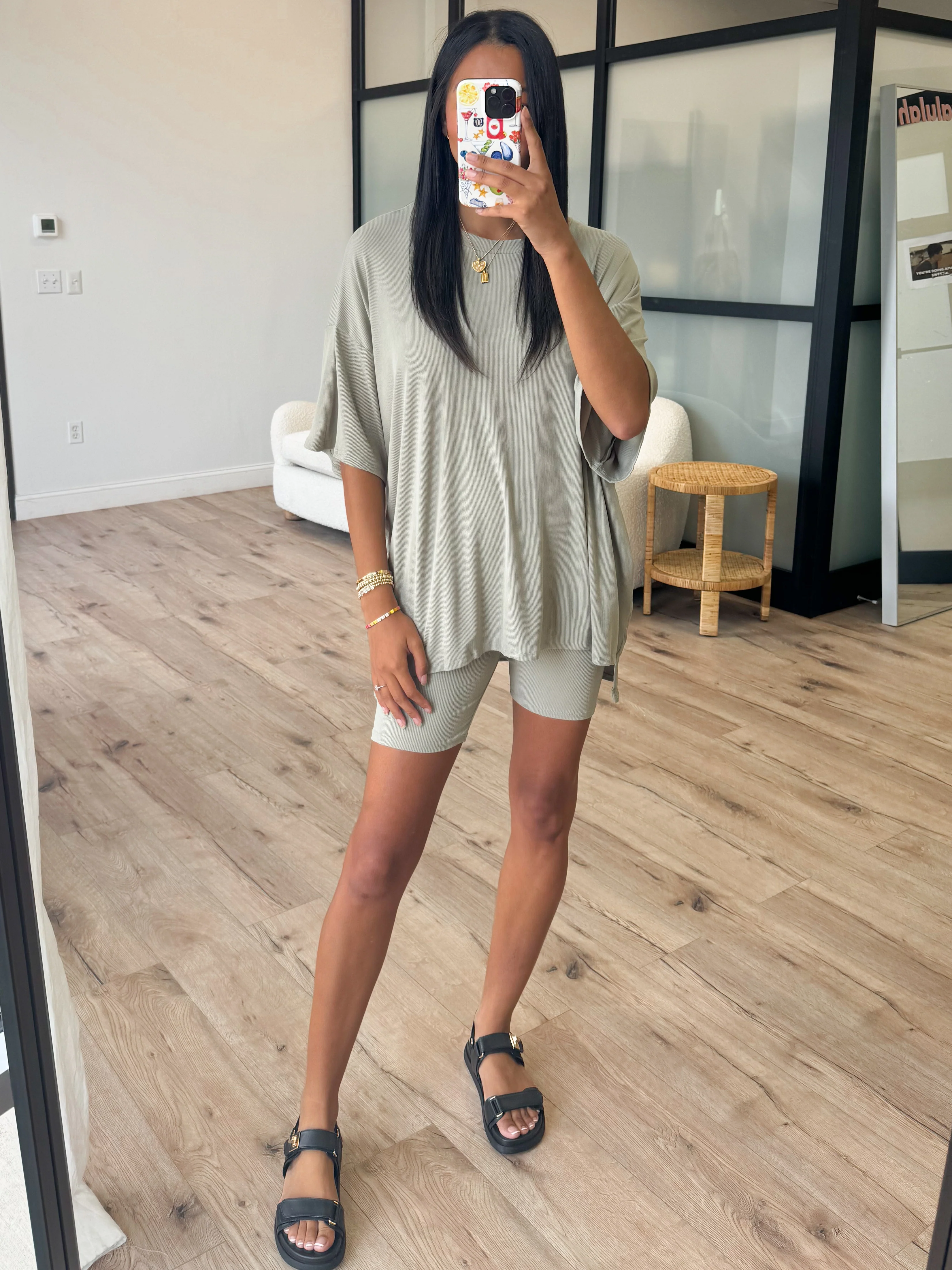 Novi Ribbed Tee + Shorts Set | Sage | +Plus Available | RESTOCK - Image 10
