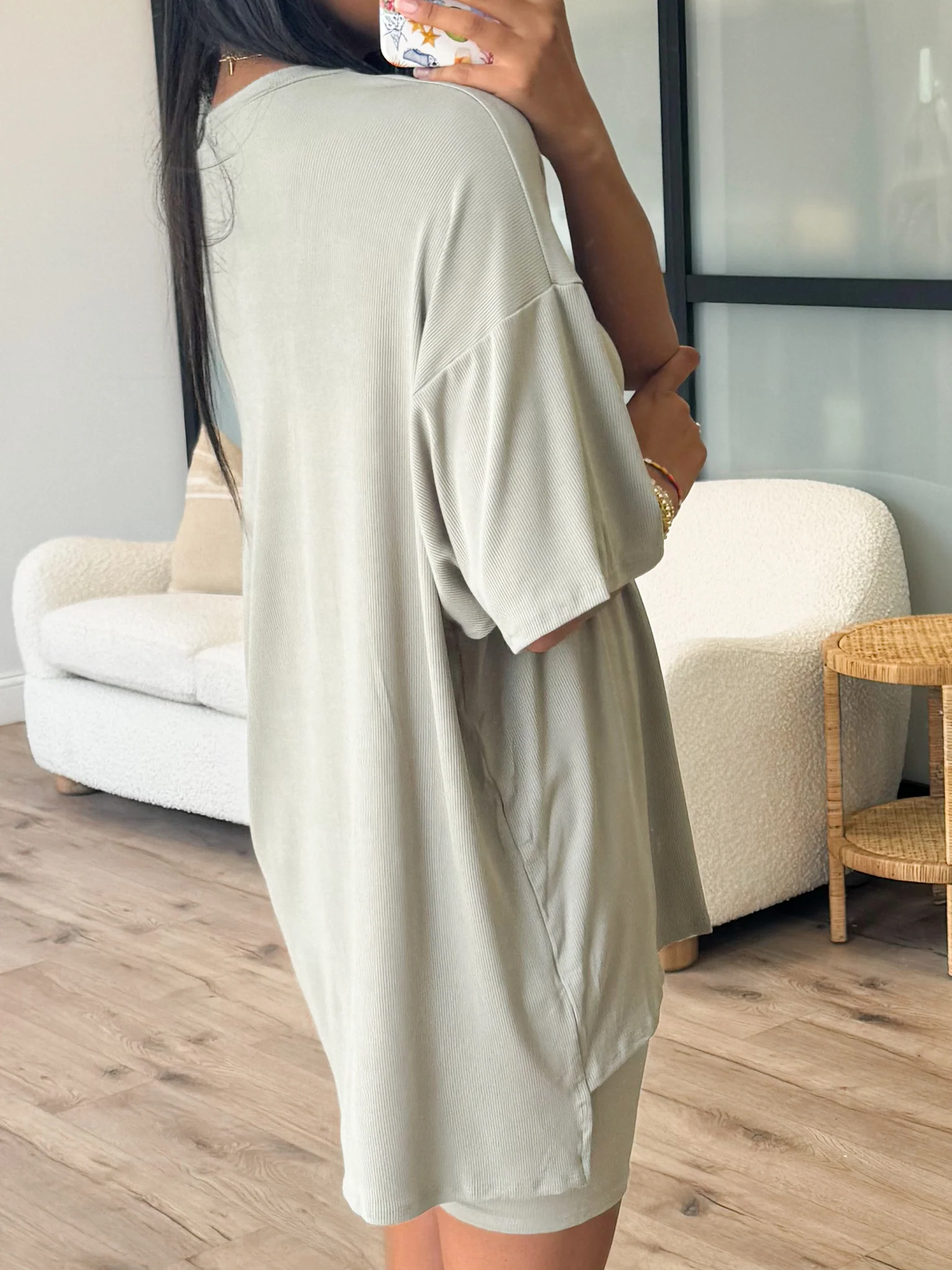 Novi Ribbed Tee + Shorts Set | Sage | +Plus Available | RESTOCK - Image 11