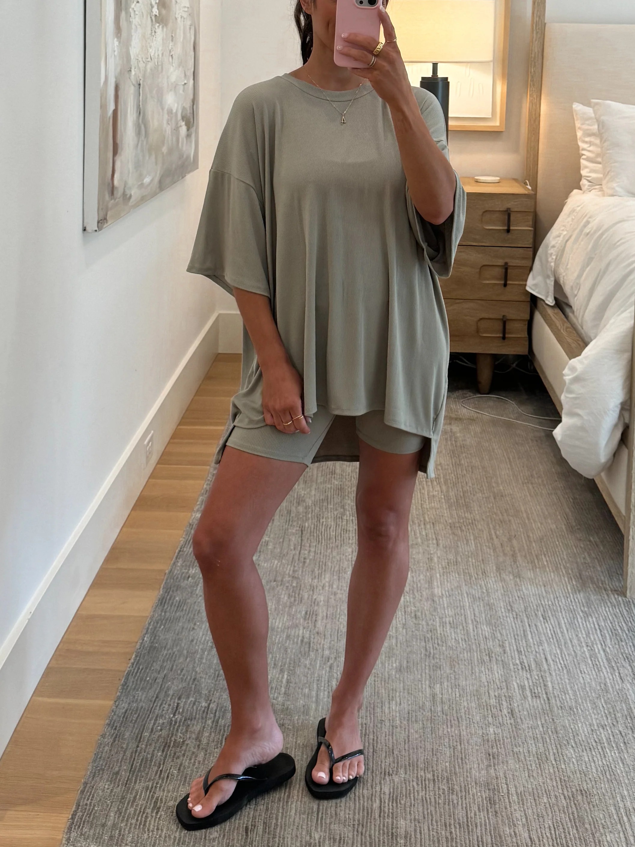 Novi Ribbed Tee + Shorts Set | Sage | +Plus Available | RESTOCK - Image 12