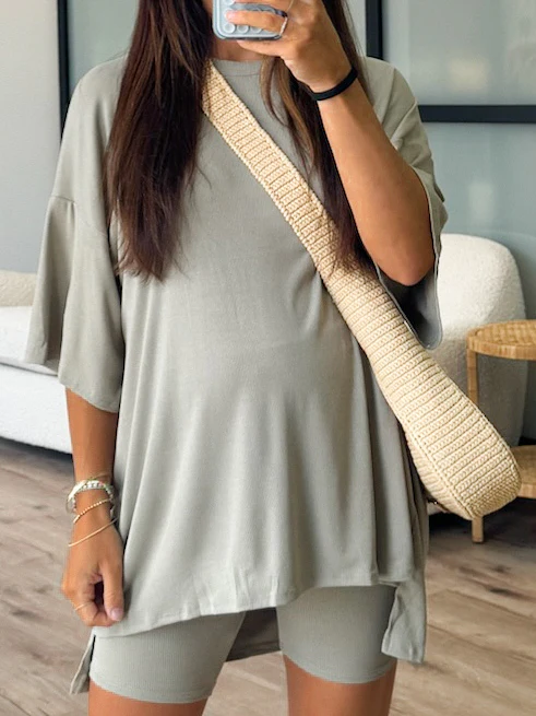 Novi Ribbed Tee + Shorts Set | Sage | +Plus Available | RESTOCK - Image 6