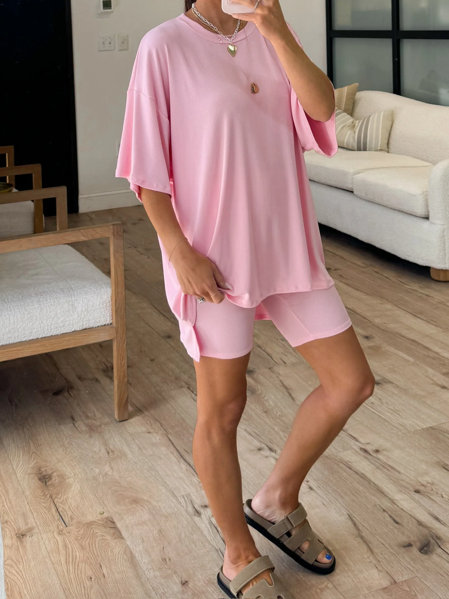 Novi Ribbed Tee + Shorts Set | Powder Pink | +Plus Available | RESTOCK - Image 10