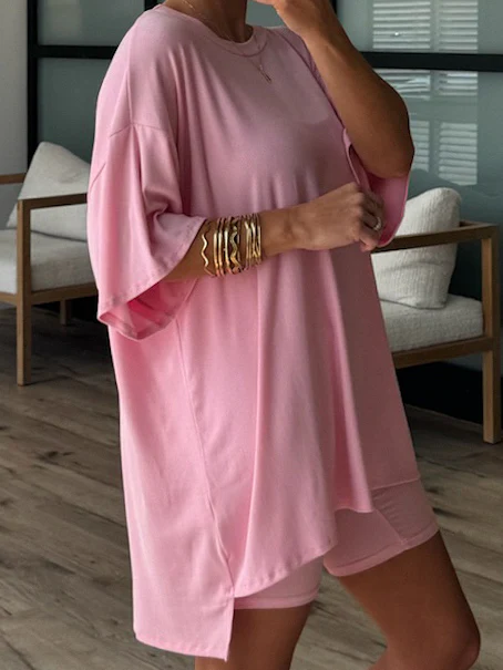 Novi Ribbed Tee + Shorts Set | Powder Pink | +Plus Available | RESTOCK - Image 6