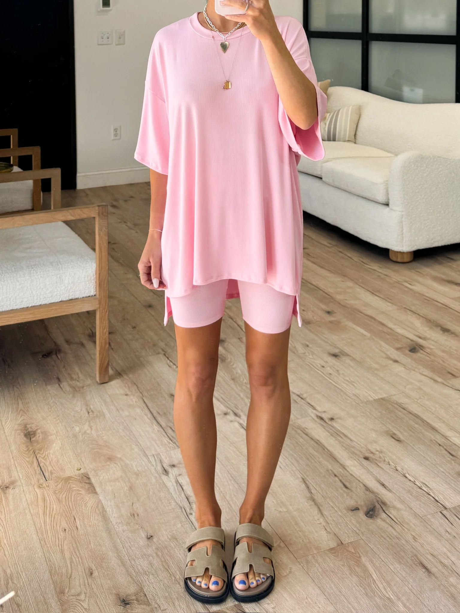 Novi Ribbed Tee + Shorts Set | Powder Pink | +Plus Available | RESTOCK - Image 8