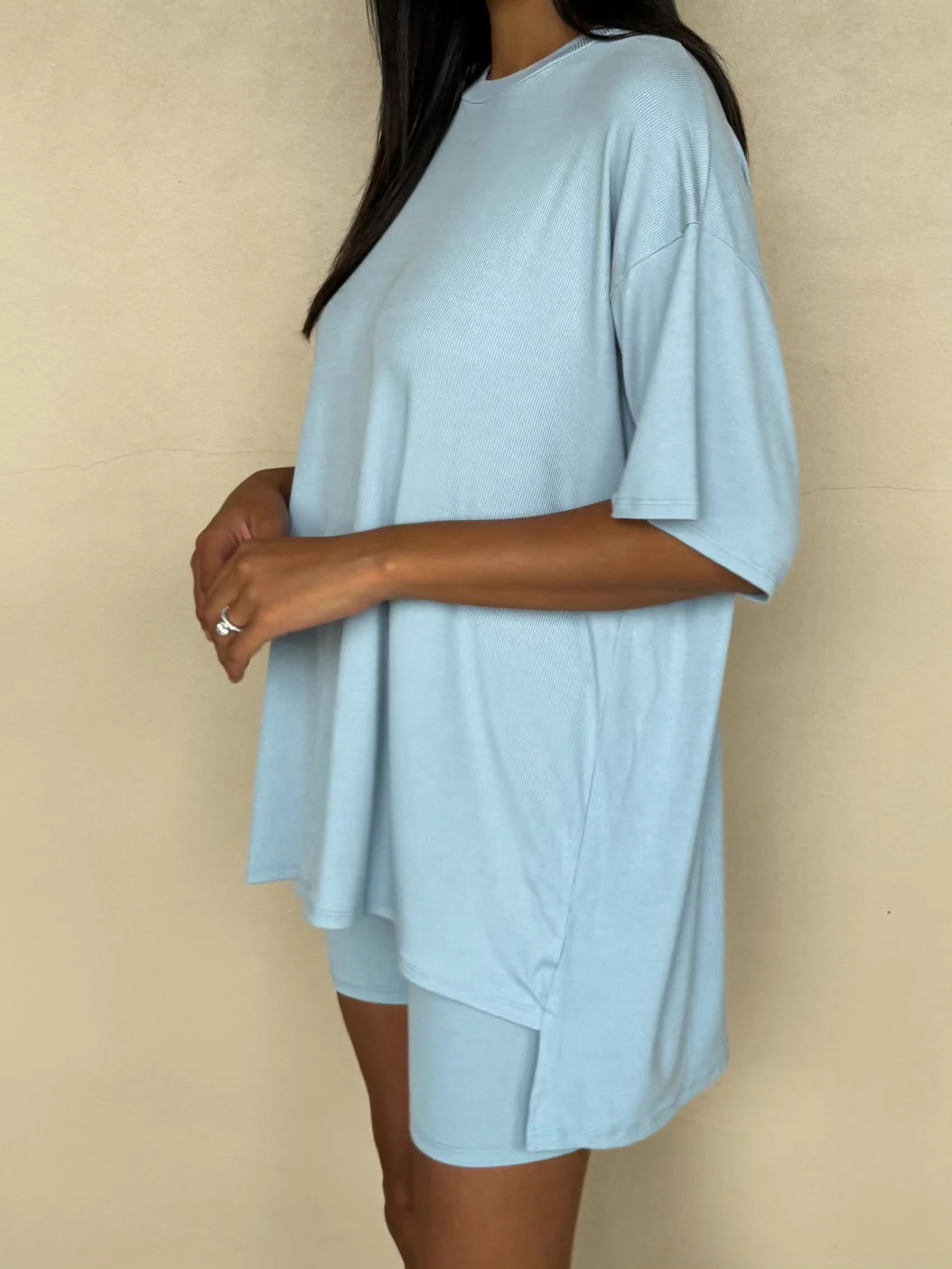 Novi Ribbed Tee + Shorts Set | Sky Blue | +Plus Available | RESTOCK - Image 7