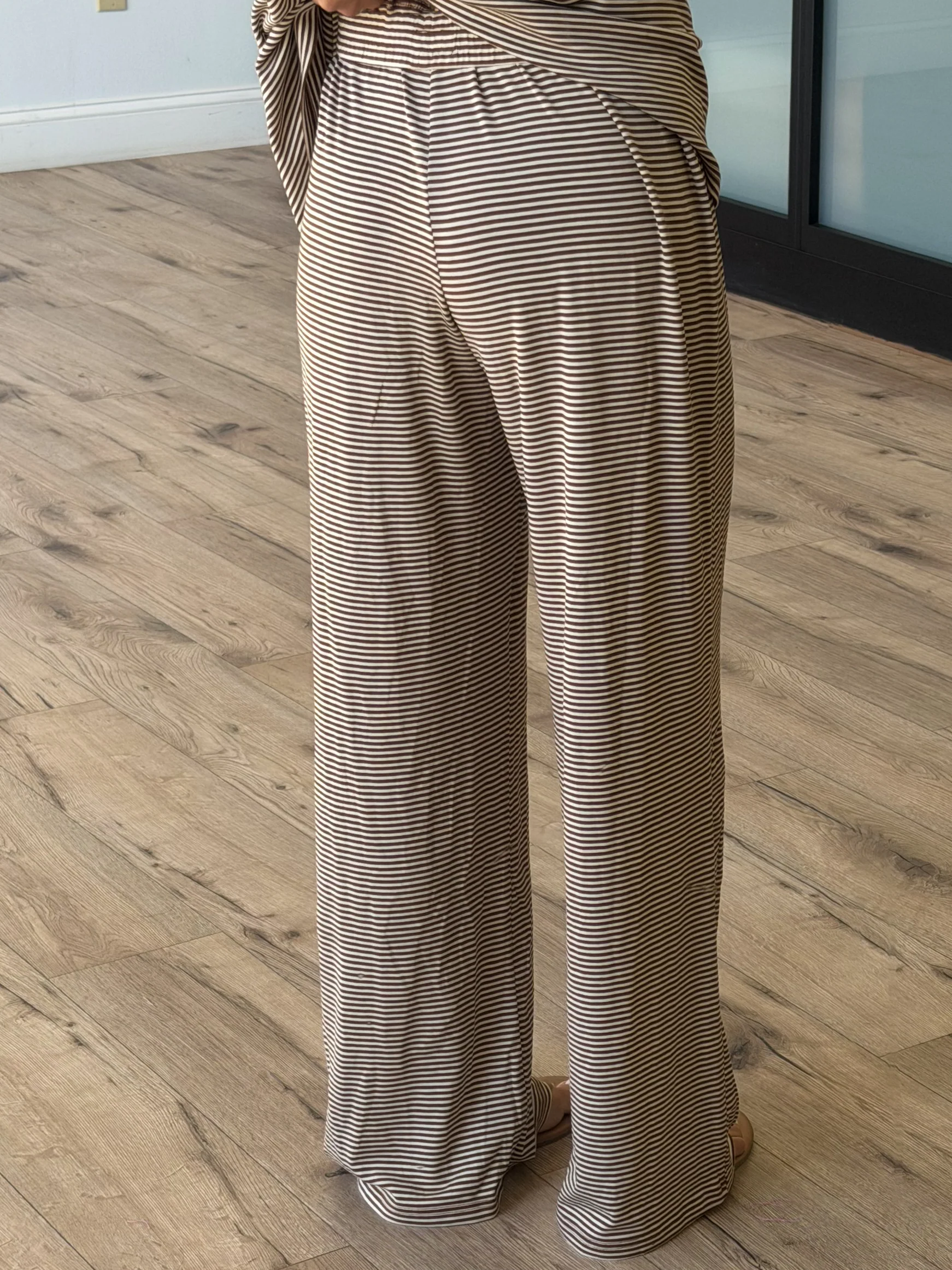 On Repeat Stripe Lounge Pants | Latte - Image 3