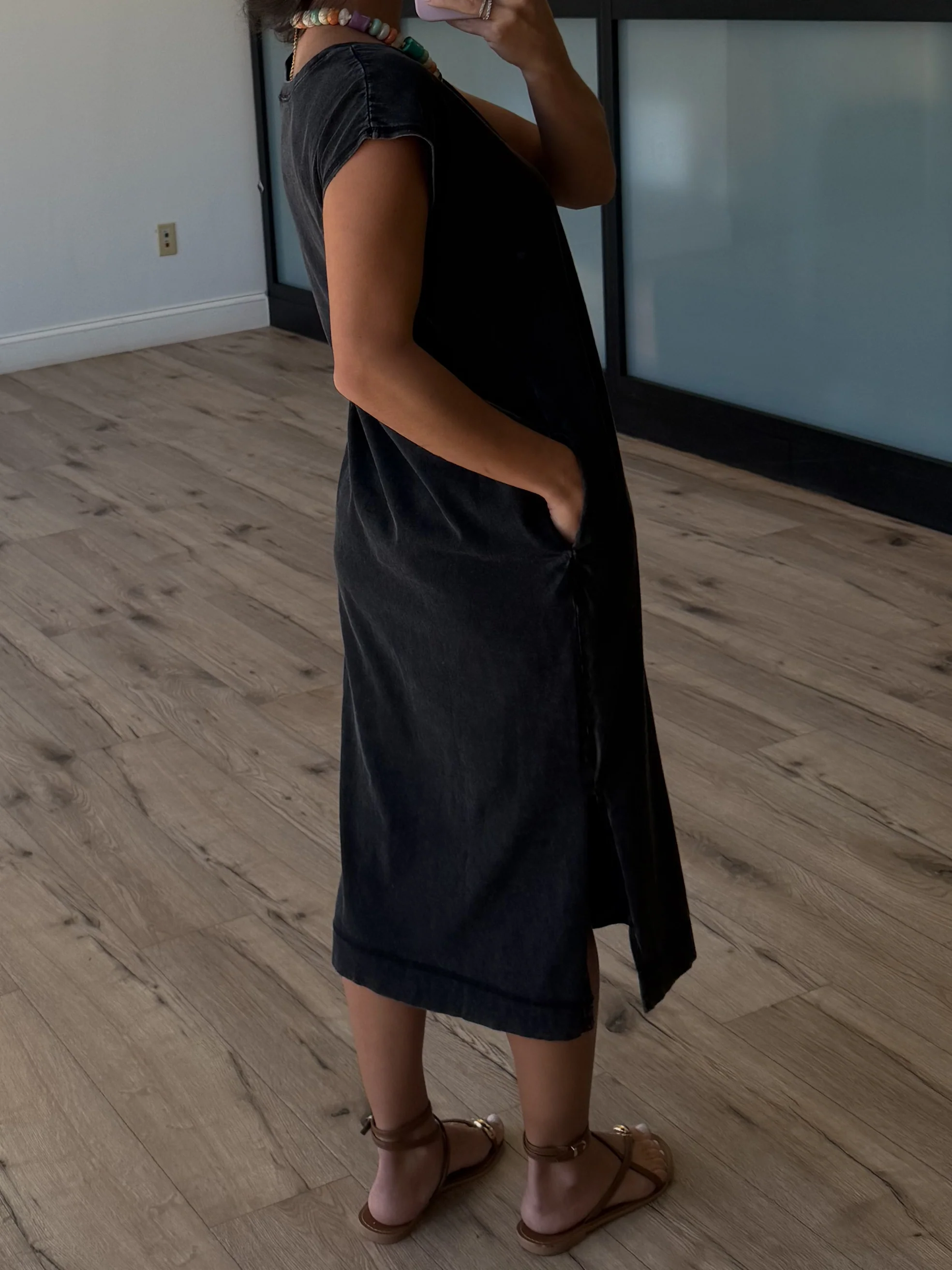 On The Go Midi Dress | Washed Black - Image 3