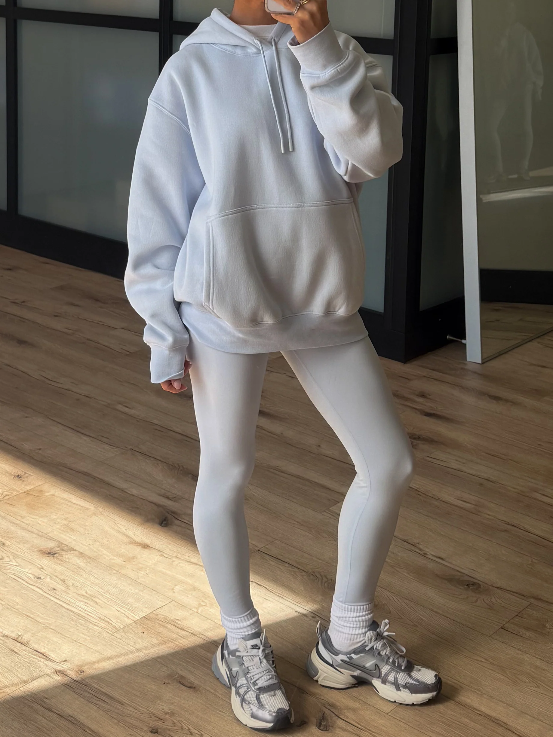 Soft Compression Leggings | Powder Blue - Image 3