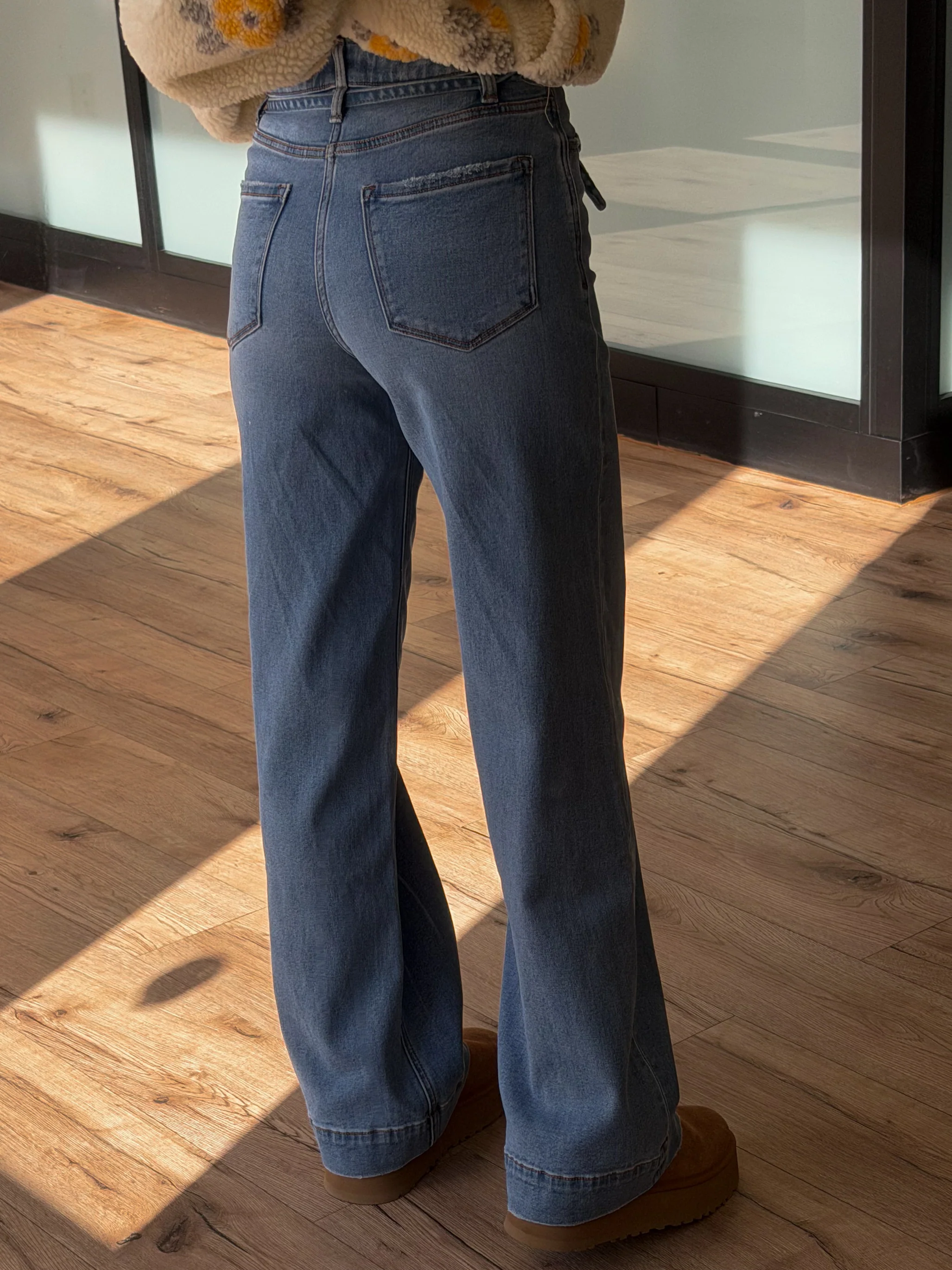 Romi Tie Waist Wide-Leg Jeans - Image 3