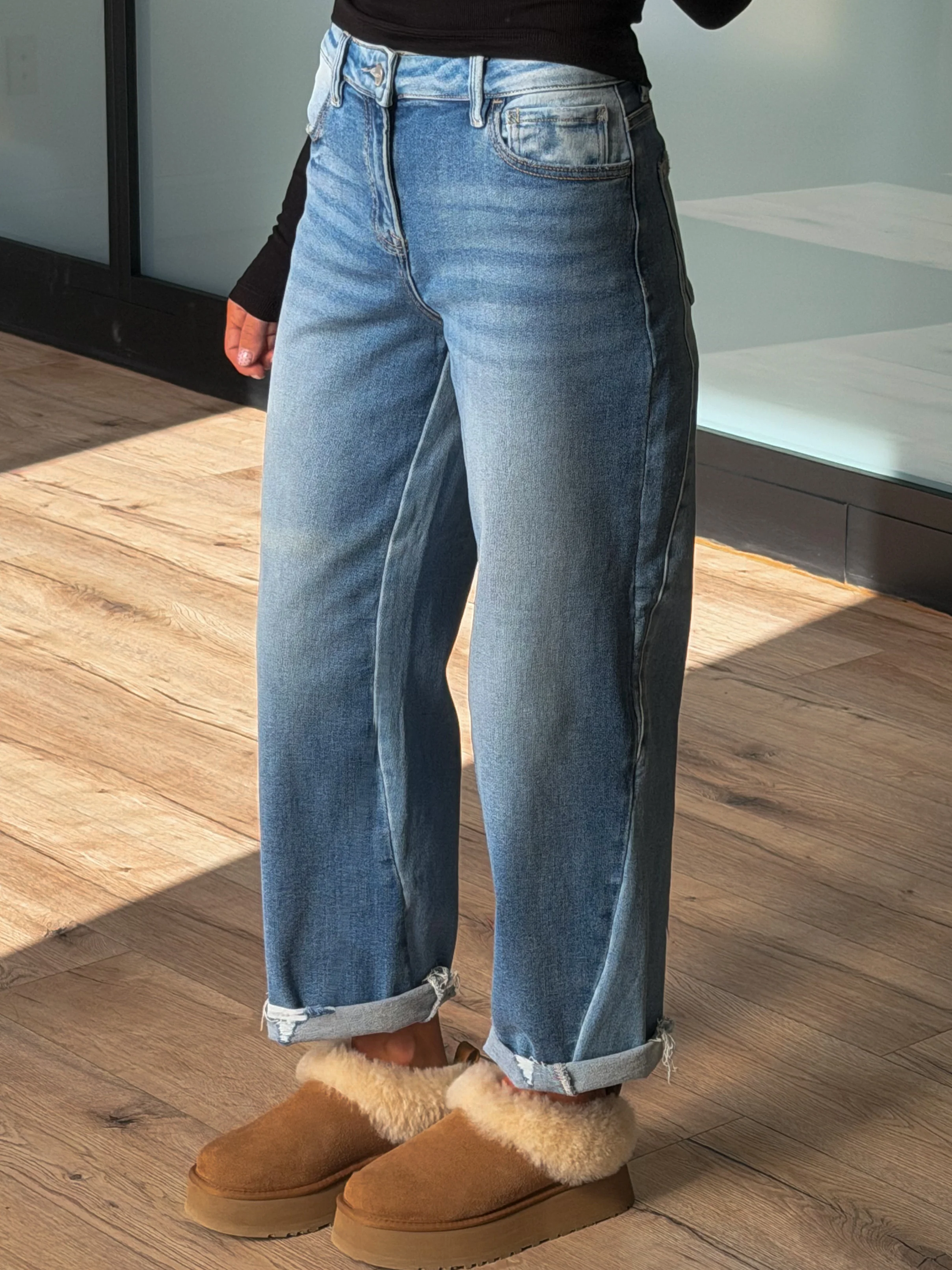 Ryder Contrast Wash Barrel Jeans | +Plus Available - Image 2