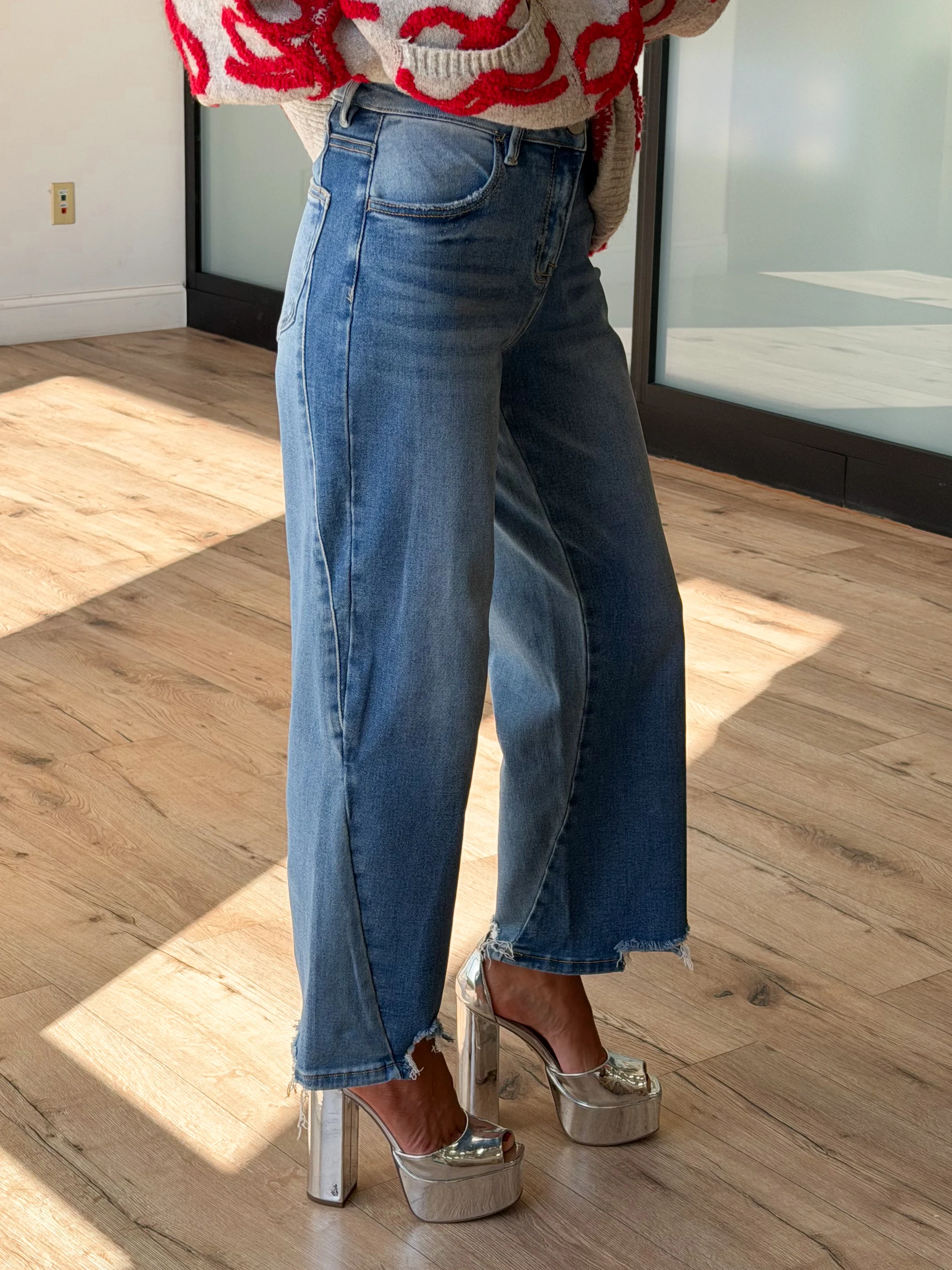 Ryder Contrast Wash Barrel Jeans | +Plus Available - Image 7
