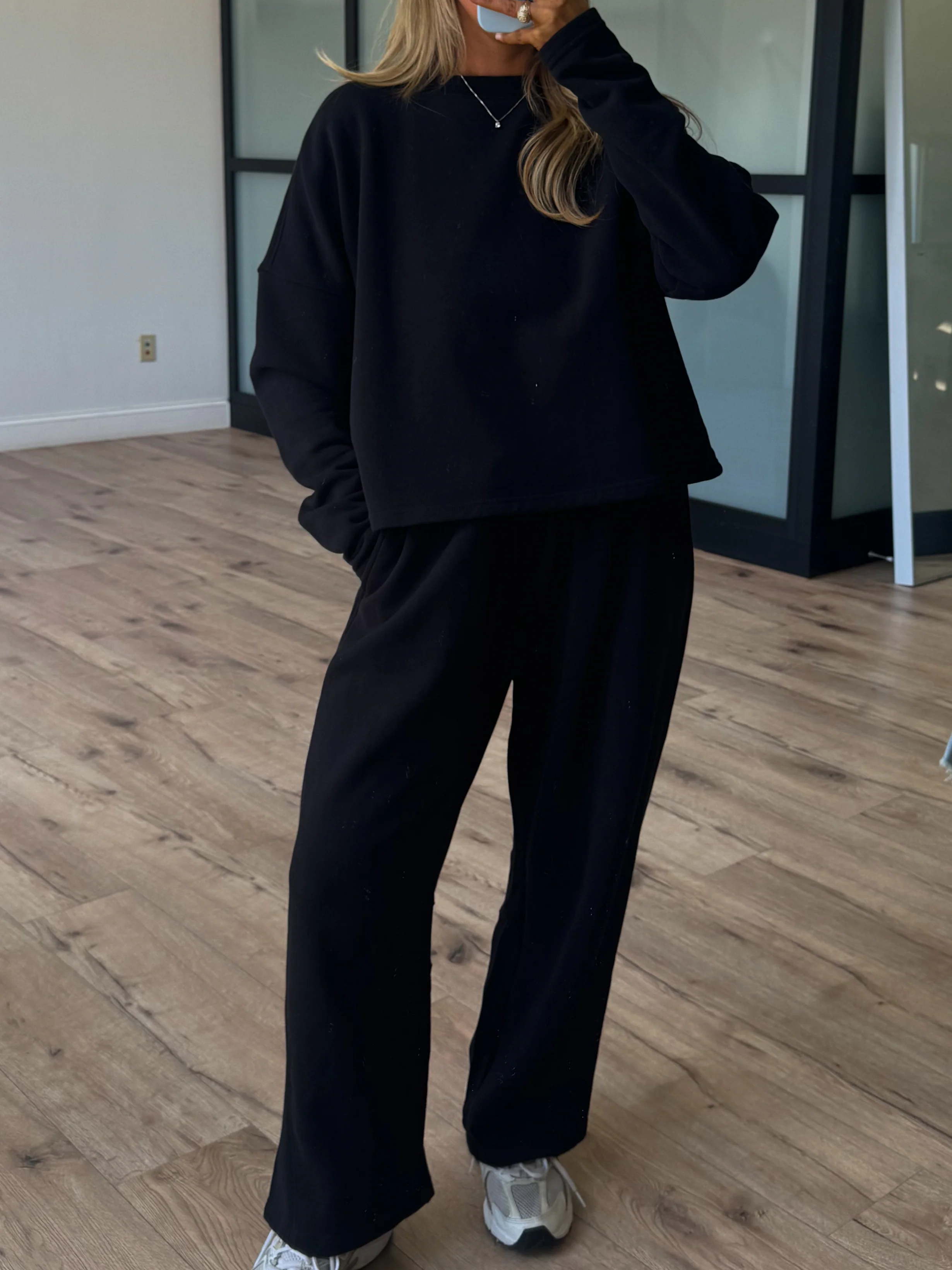 Worn Well Barrel Lounge Pants | Black | RESTOCK - Image 5