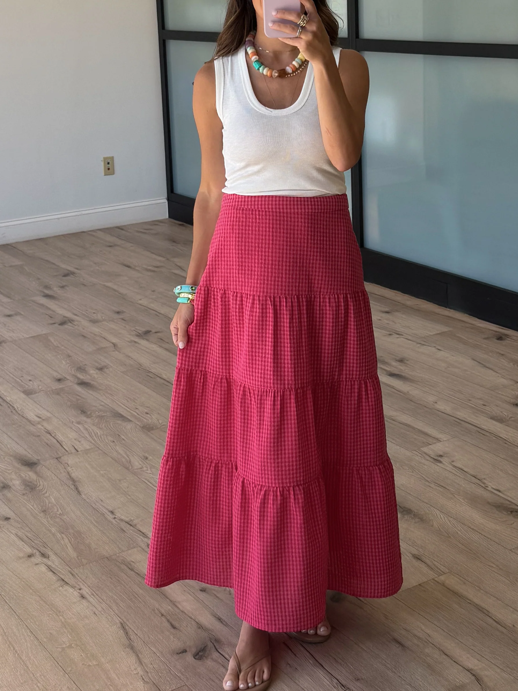 Shortcake Gingham Tiered Skirt - Image 2