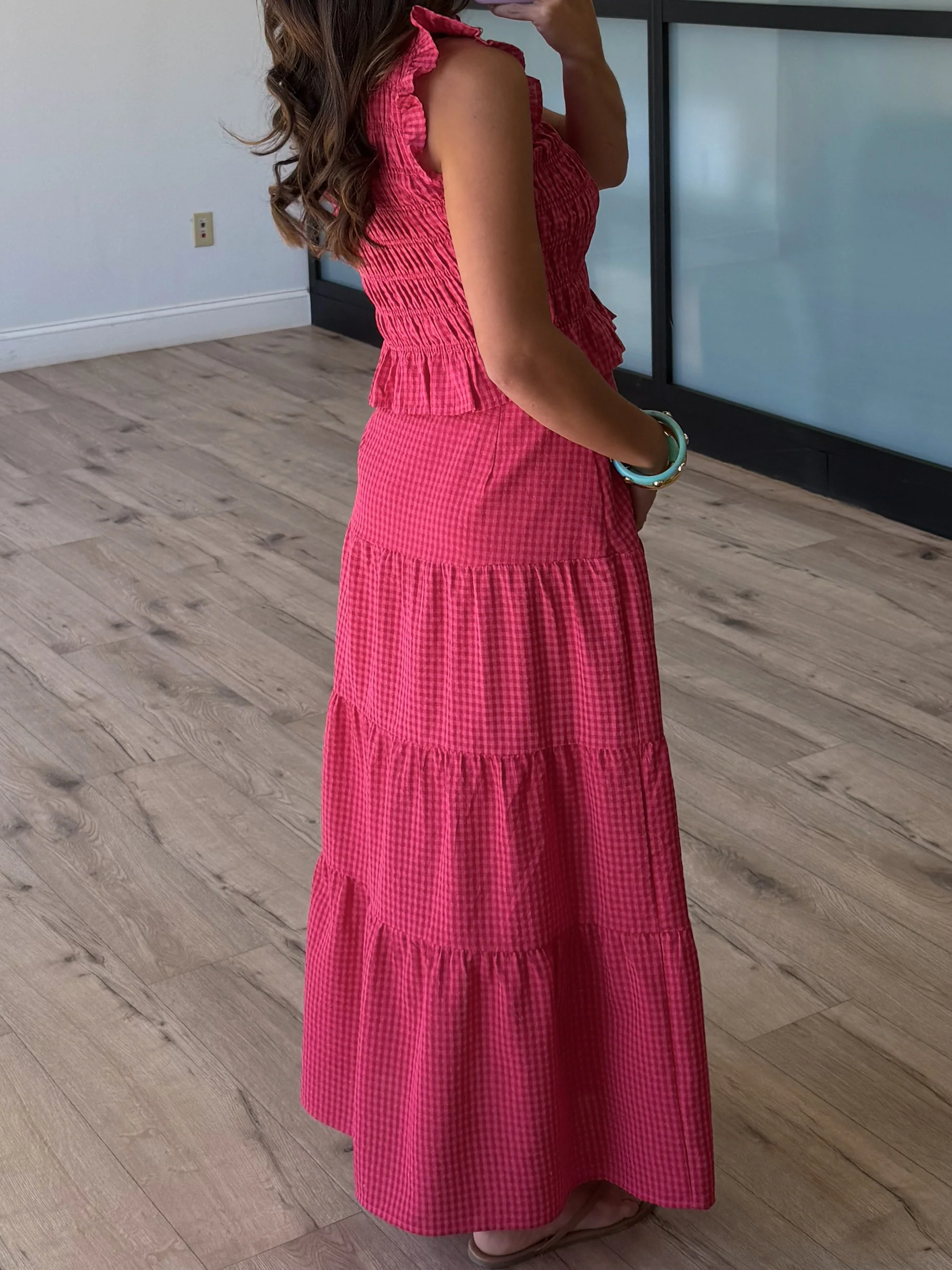 Shortcake Gingham Tiered Skirt - Image 3