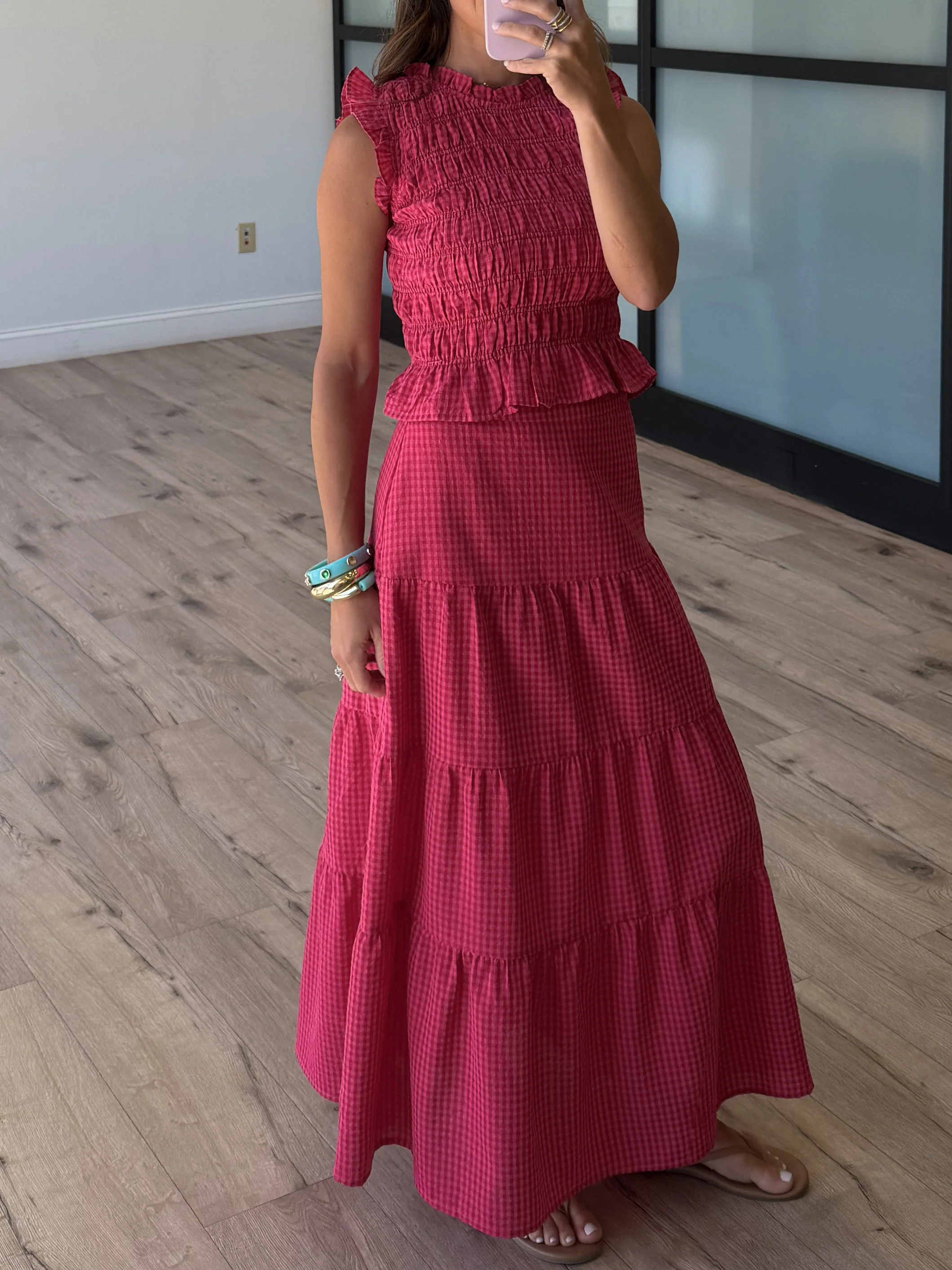 Shortcake Gingham Tiered Skirt - Image 4