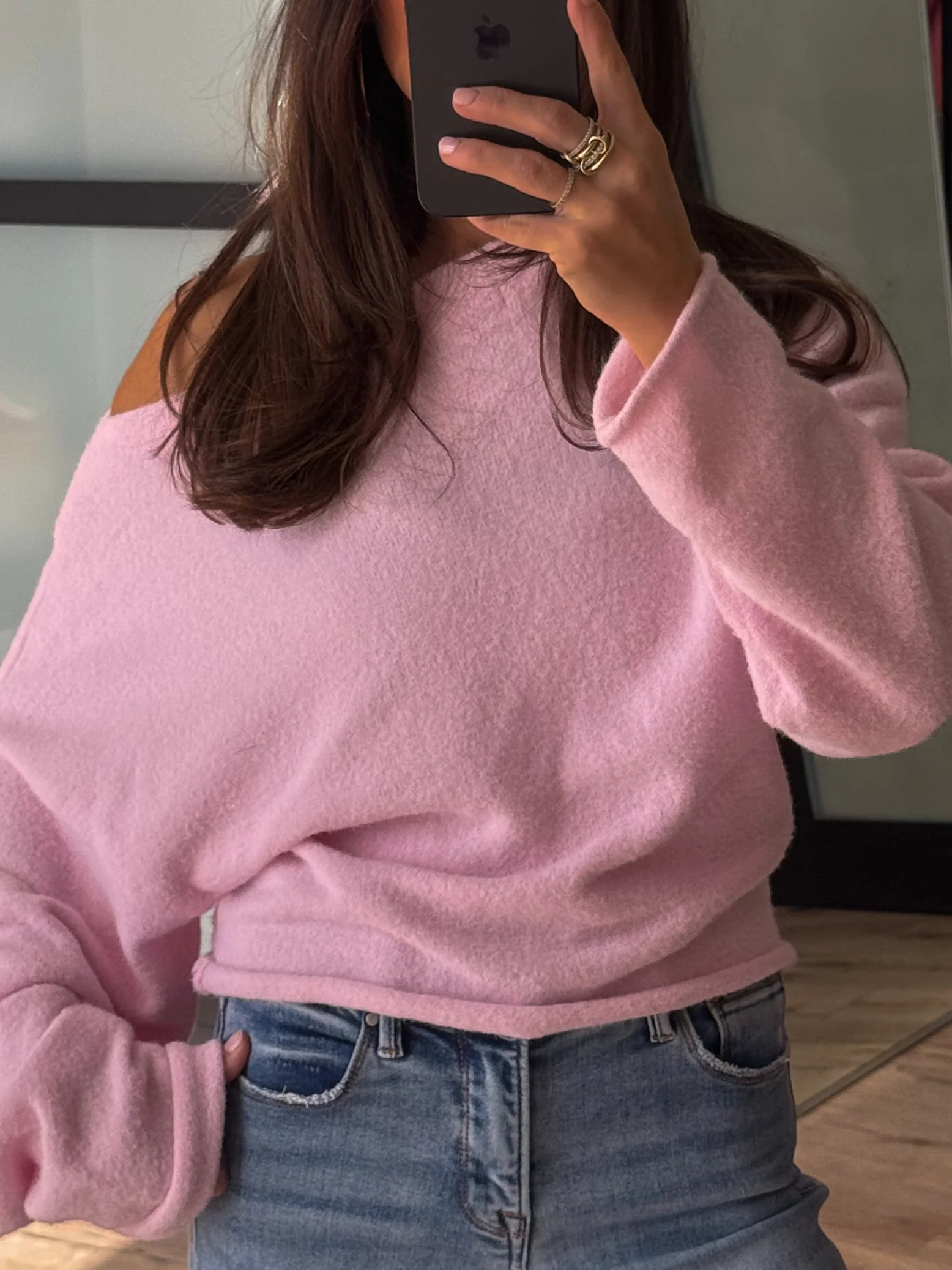 Soft Launch Open Neck Sweater | Ballet Pink - Image 3