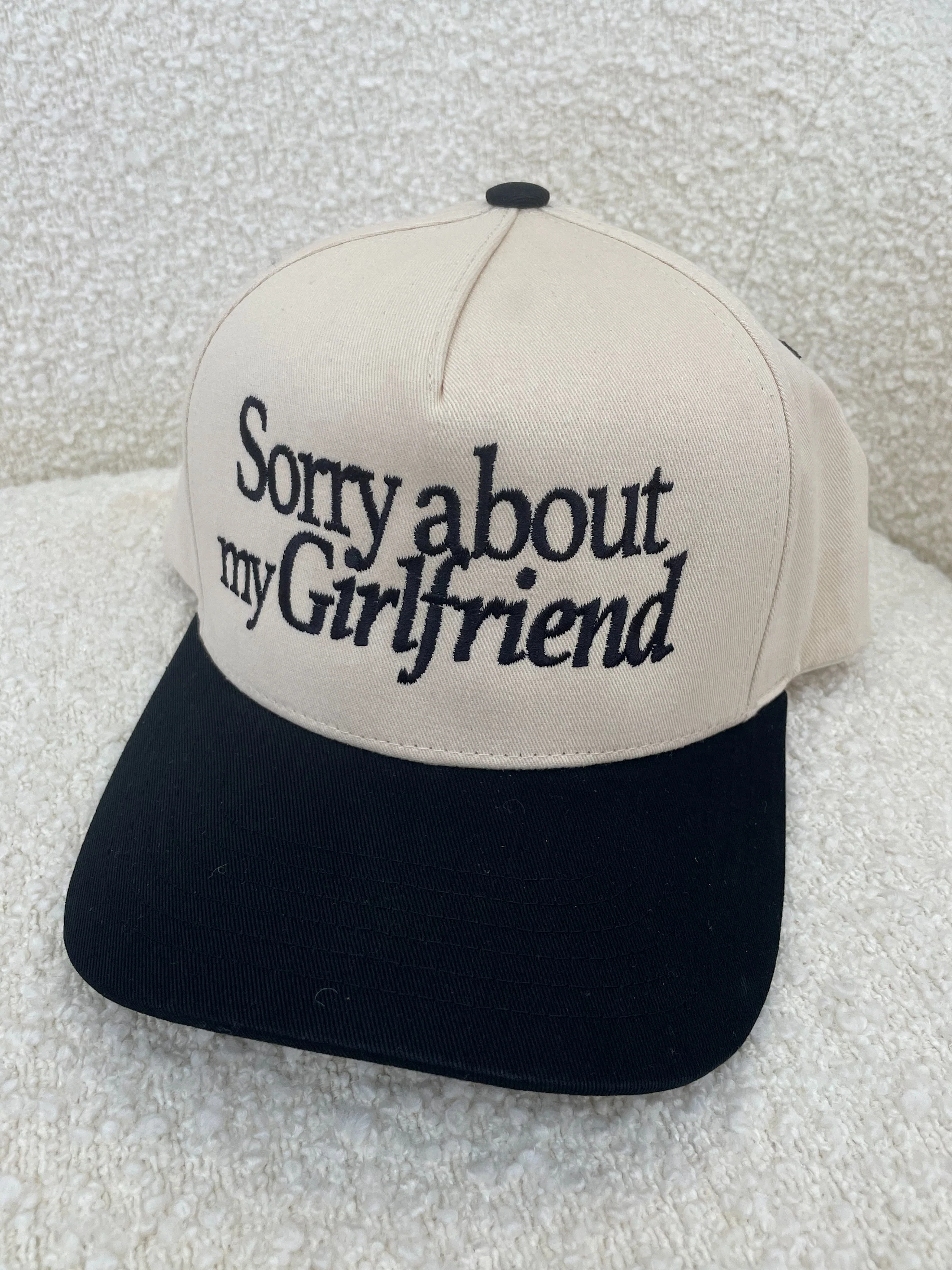 Canvas Cap | 'Sorry About My Girlfriend' | 2 Colors Available | FINAL SALE - Image 3