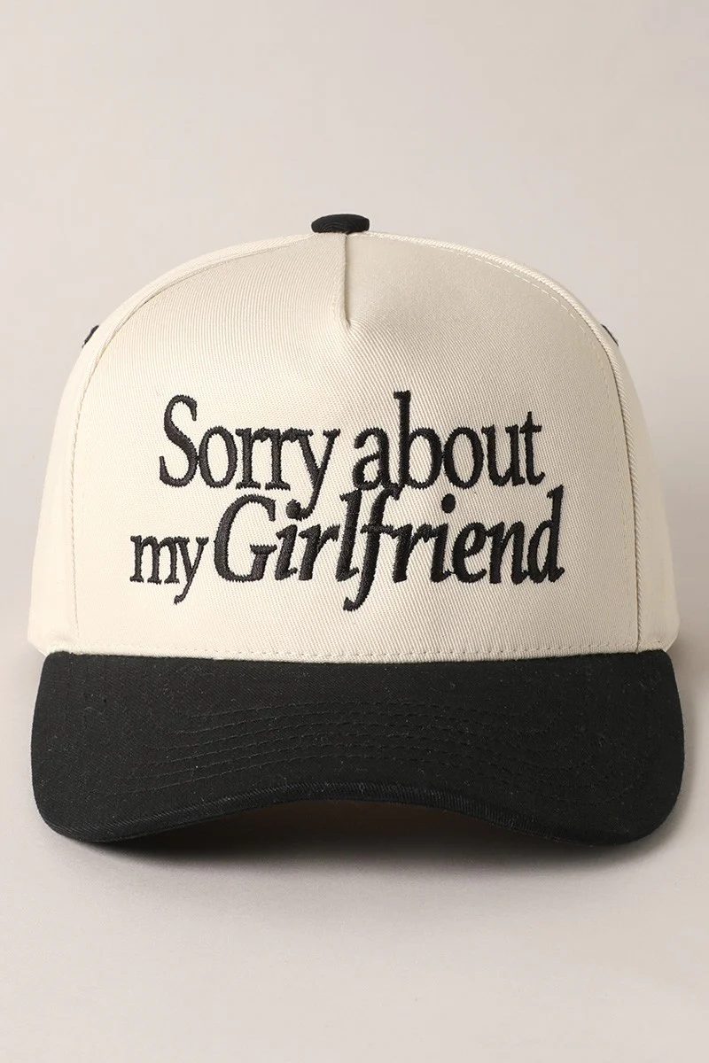 Canvas Cap | 'Sorry About My Girlfriend' | 2 Colors Available | FINAL SALE - Image 4