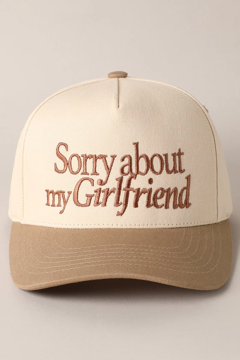 Canvas Cap | 'Sorry About My Girlfriend' | 2 Colors Available | FINAL SALE - Image 5