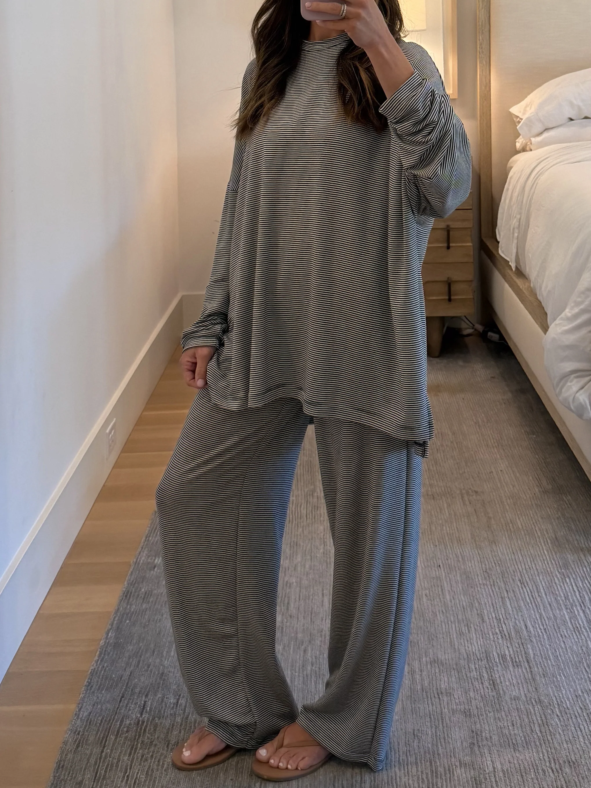 Sunday Soft Stripe Set | Black | +Plus Available | RESTOCK - Image 4