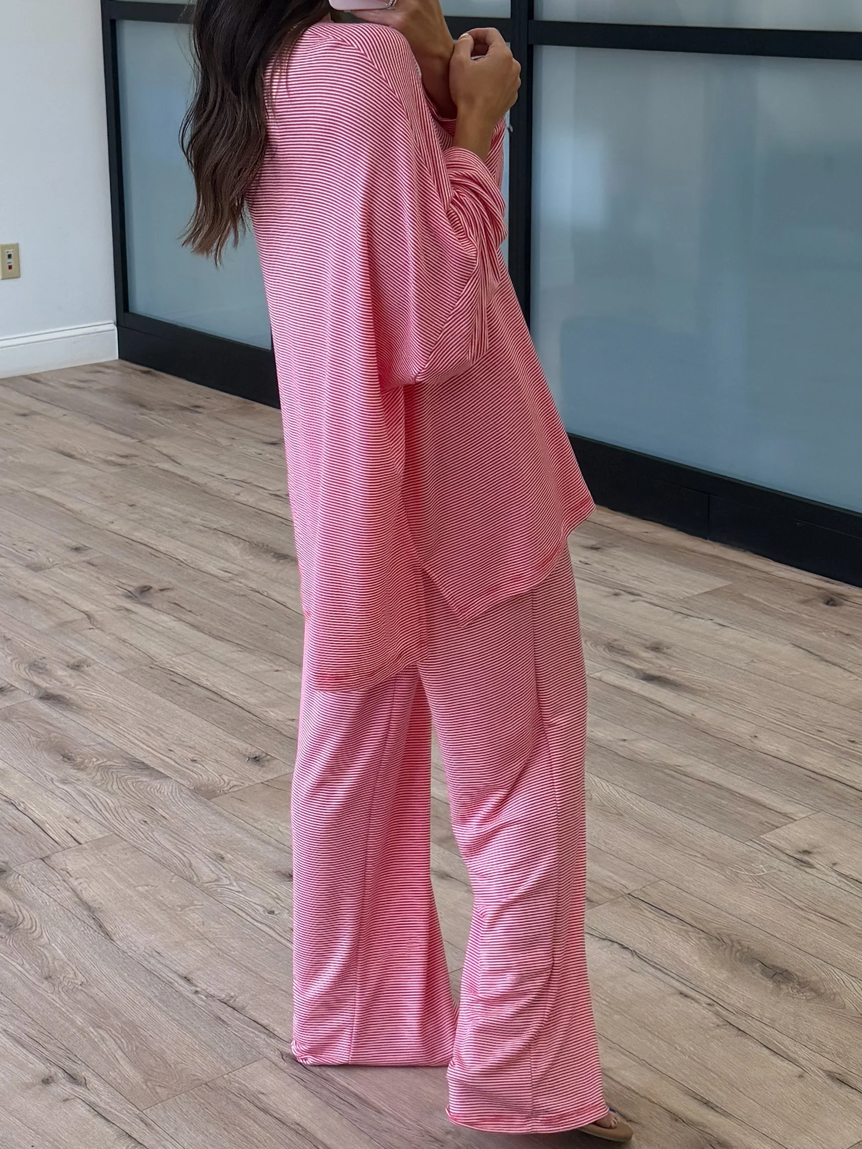 Sunday Soft Stripe Set | Cherry | +Plus Available - Image 3