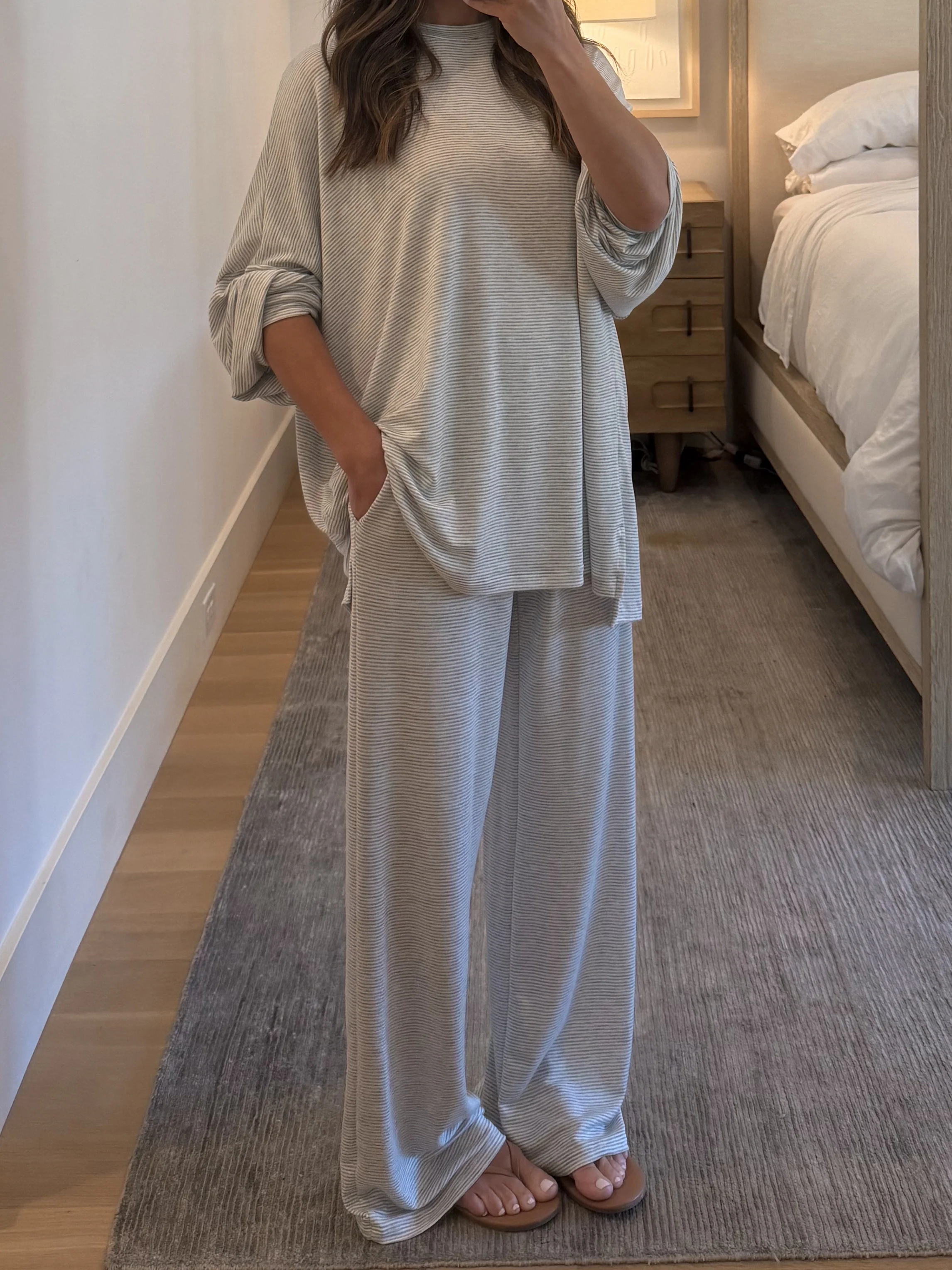 Sunday Soft Stripe Set | Grey | +Plus Available - Image 3