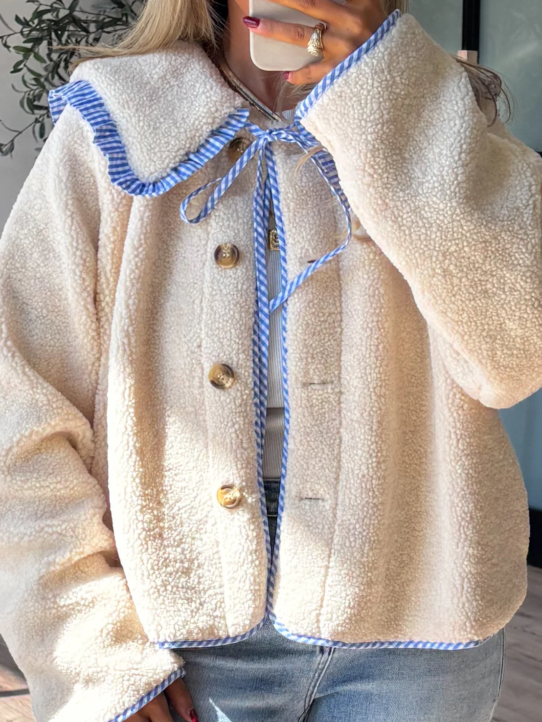 English Countryside Teddy Jacket | Blue - Image 4