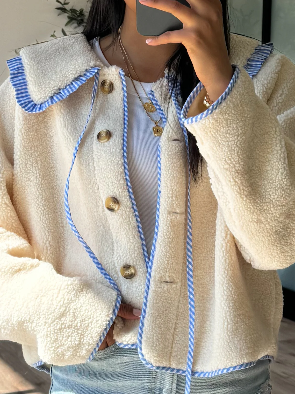 English Countryside Teddy Jacket | Blue - Image 6