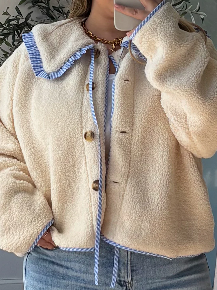 English Countryside Teddy Jacket | Blue - Image 9