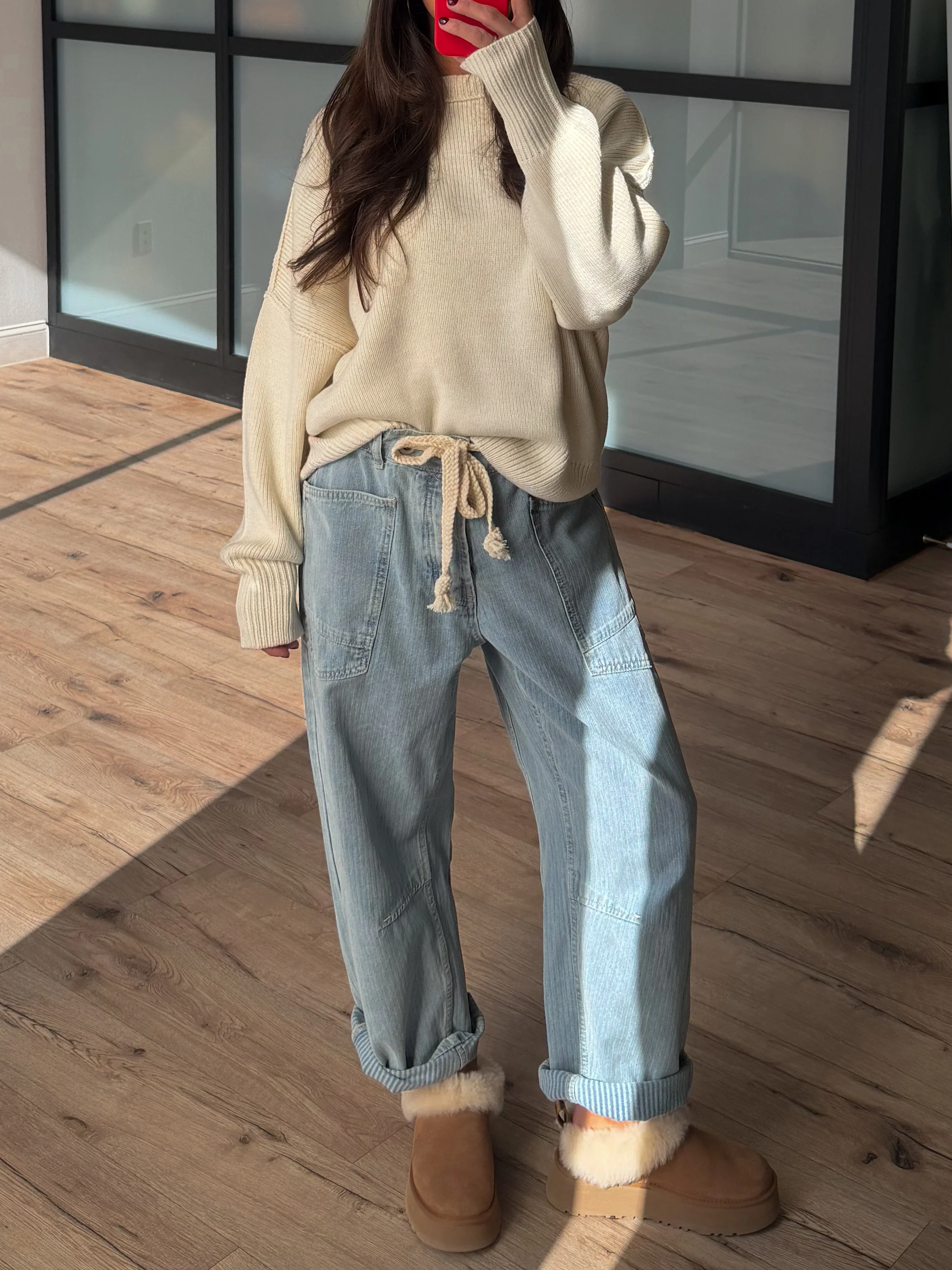 Tellico Ribbed Knit Sweater | Cream - Image 2