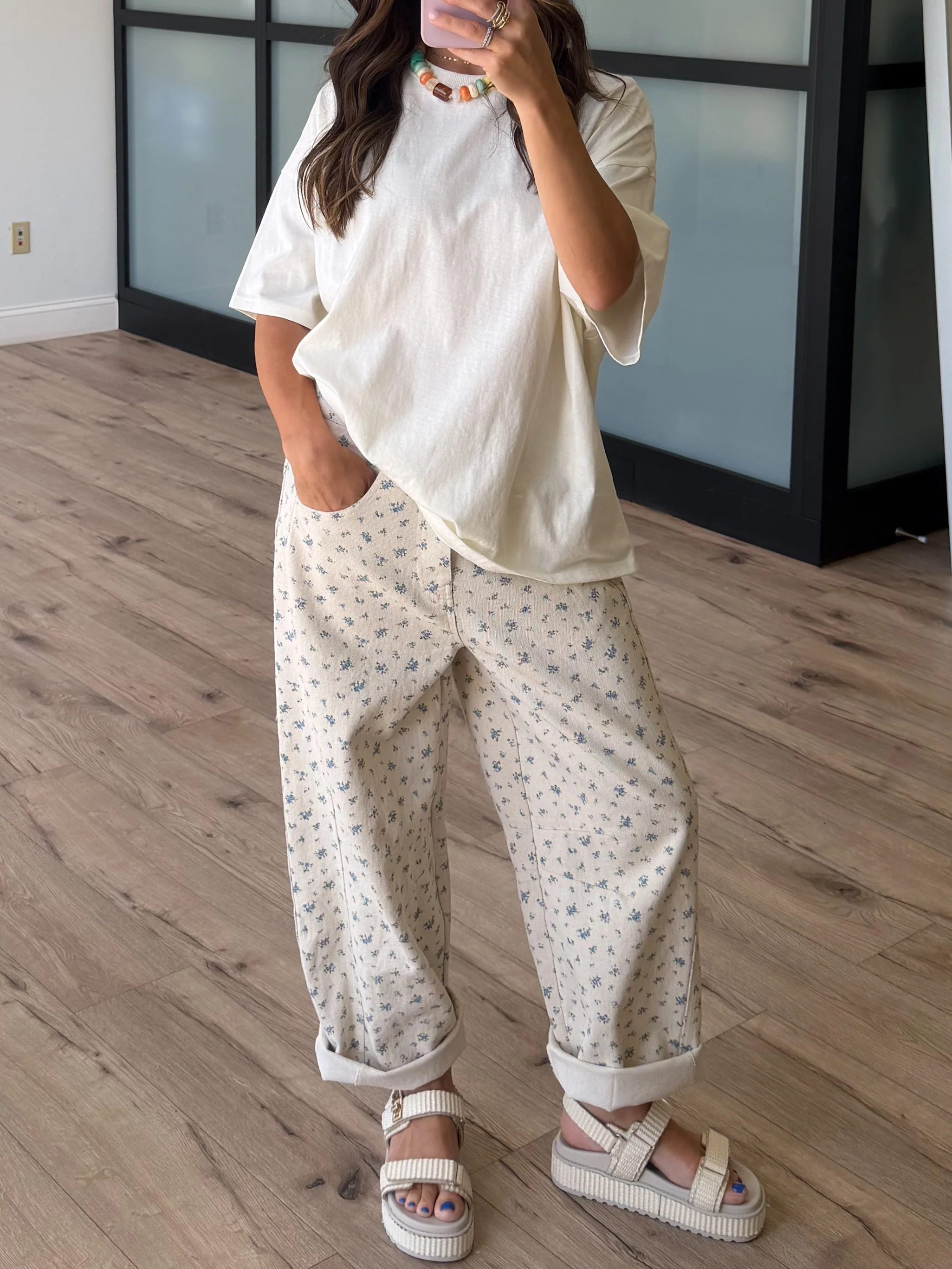 Westport Oversized Tee | Cream | RESTOCK - Image 13