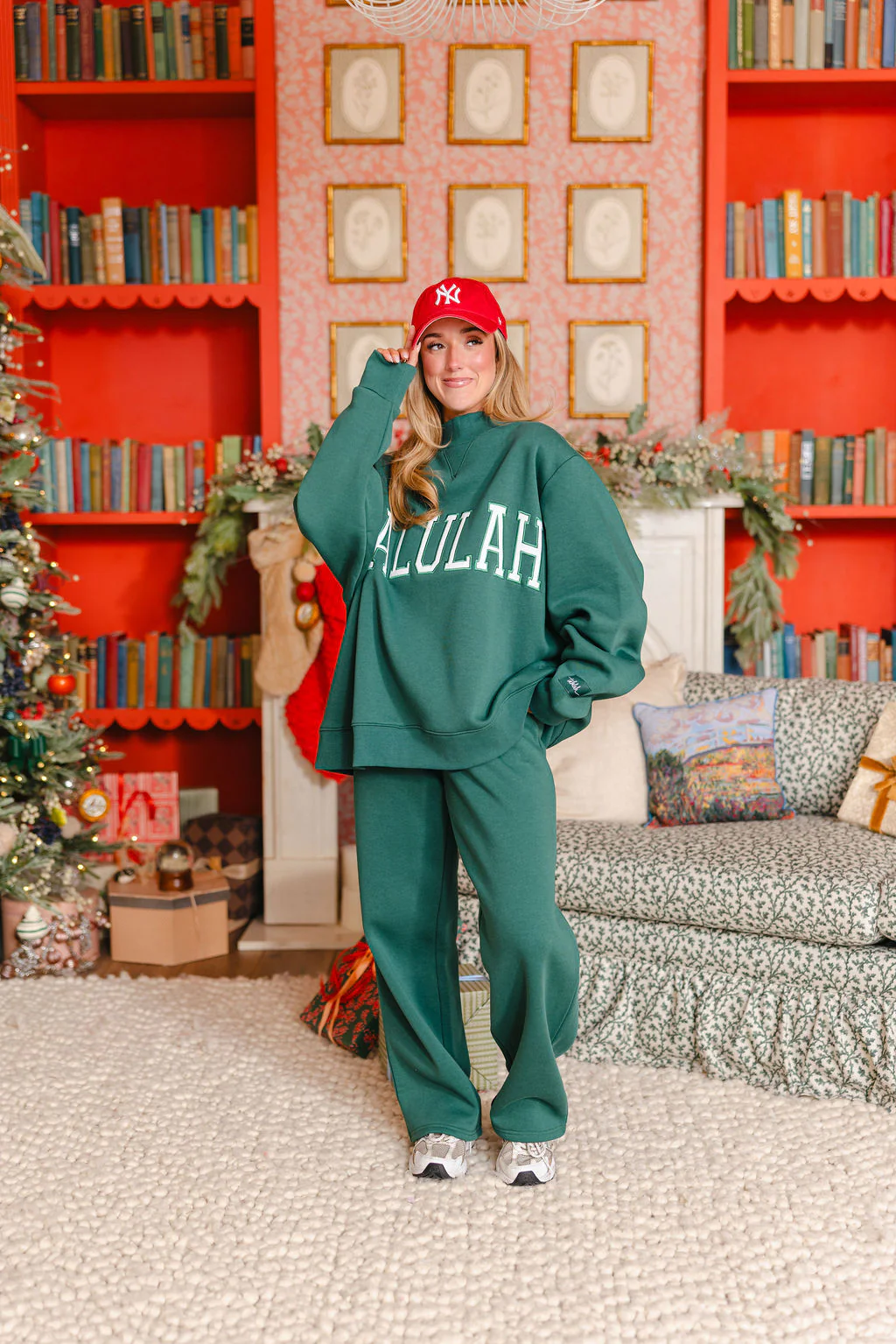 Wide-Leg Sweatpants | Forest | +Plus Available - Image 4