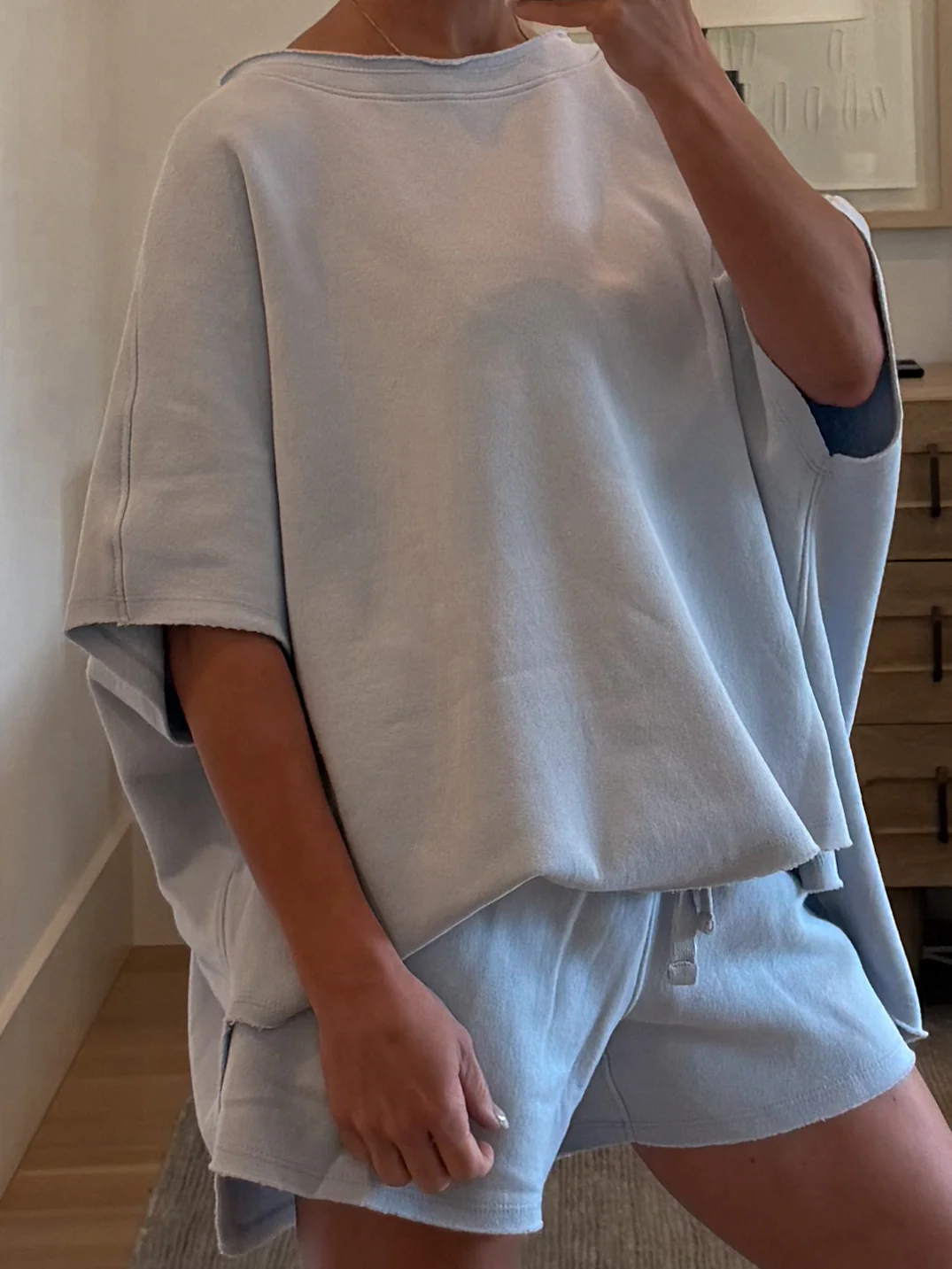 Worn Well Oversized Top | Powder Blue - Image 3