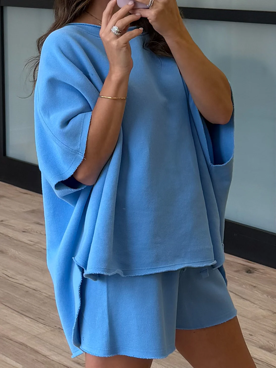Worn Well Oversized Top | Sky Blue - Image 3
