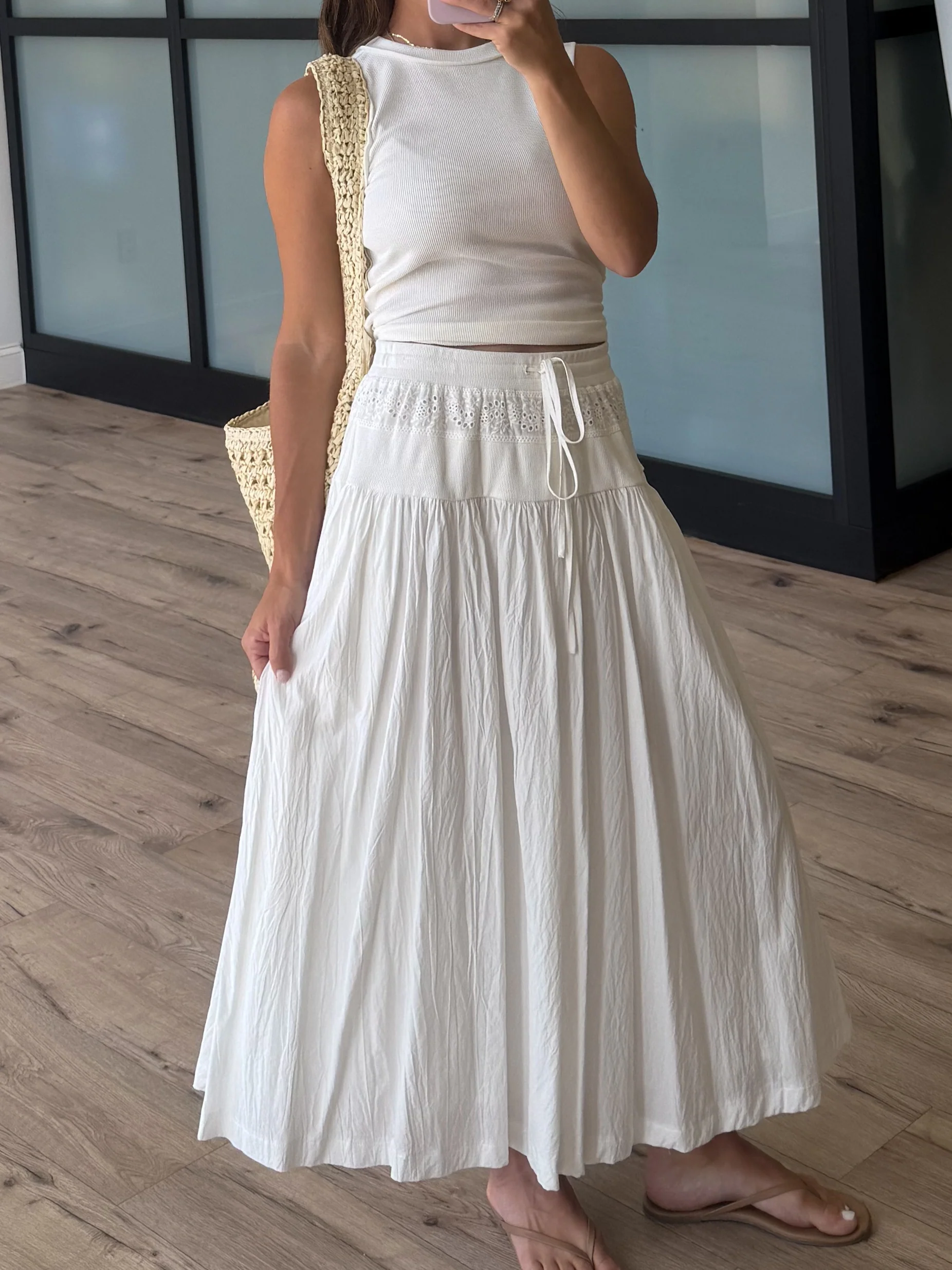 Zaya Eyelet Drawstring Skirt - Image 3